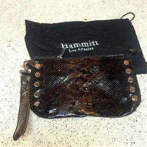 Hammitt snakeskin pattern wristlet/ Clutch